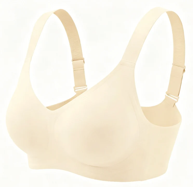 Buttery Soft Seamless Bra, 360° Jelly Support Full Coverage Bra for Fuller Bust - Image 3