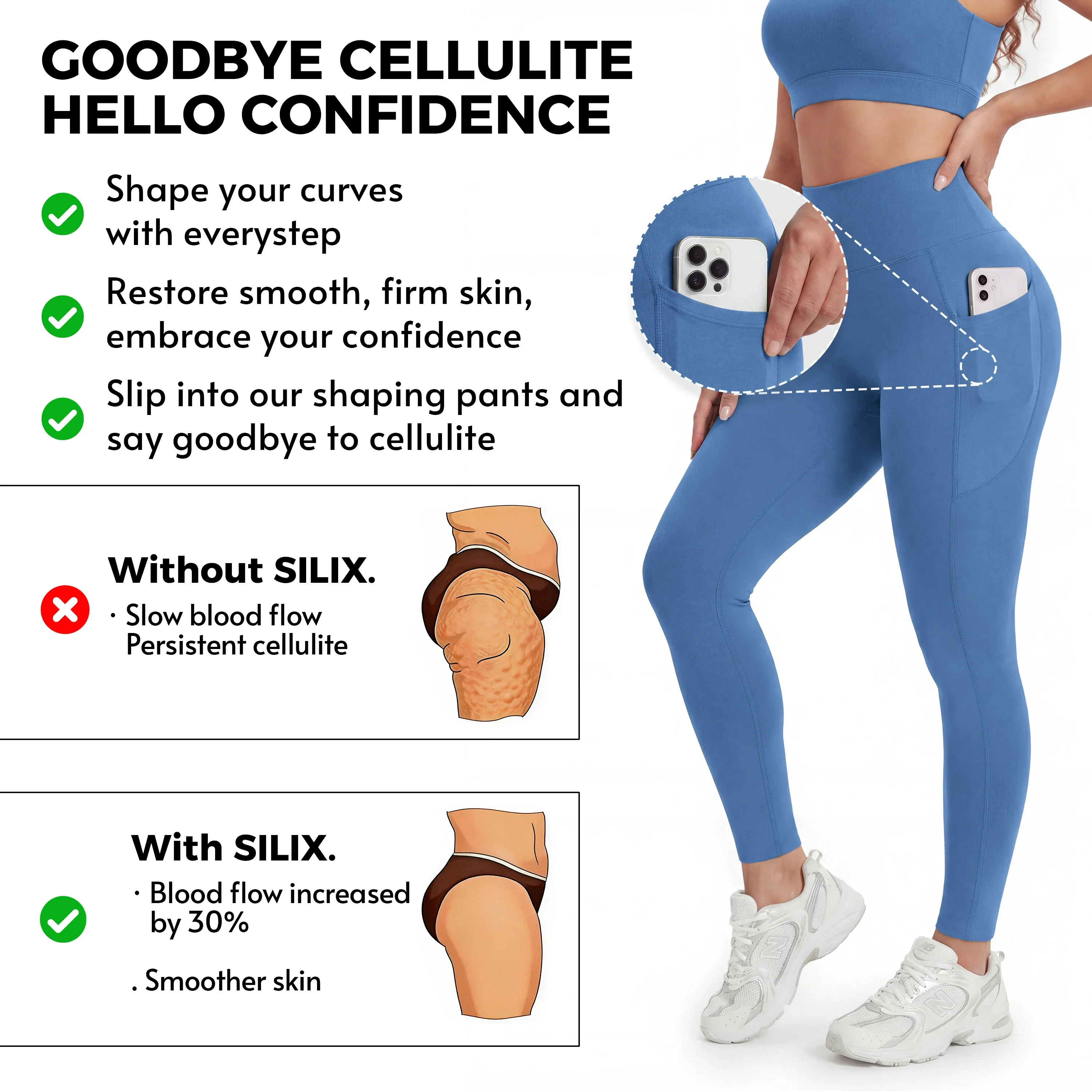 Pocket 3D Anti-Cellulite Sculpting Leggings - Image 13